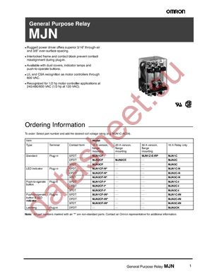 MJN3C-N-AC120 datasheet  
